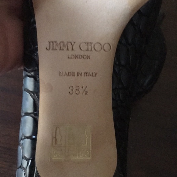 Jimmy Choo brown brown croc pattern heels - Picture 6 of 6